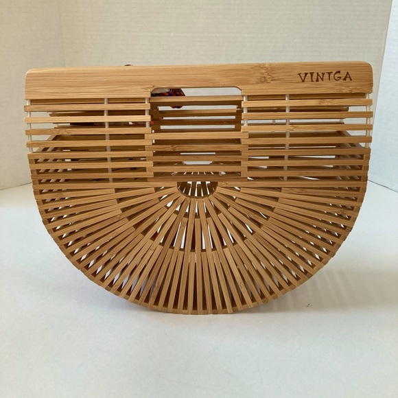 🎉Host Pick🎉 Like New Vintga Bamboo Purse W/ Scarf - Picture 2 of 9